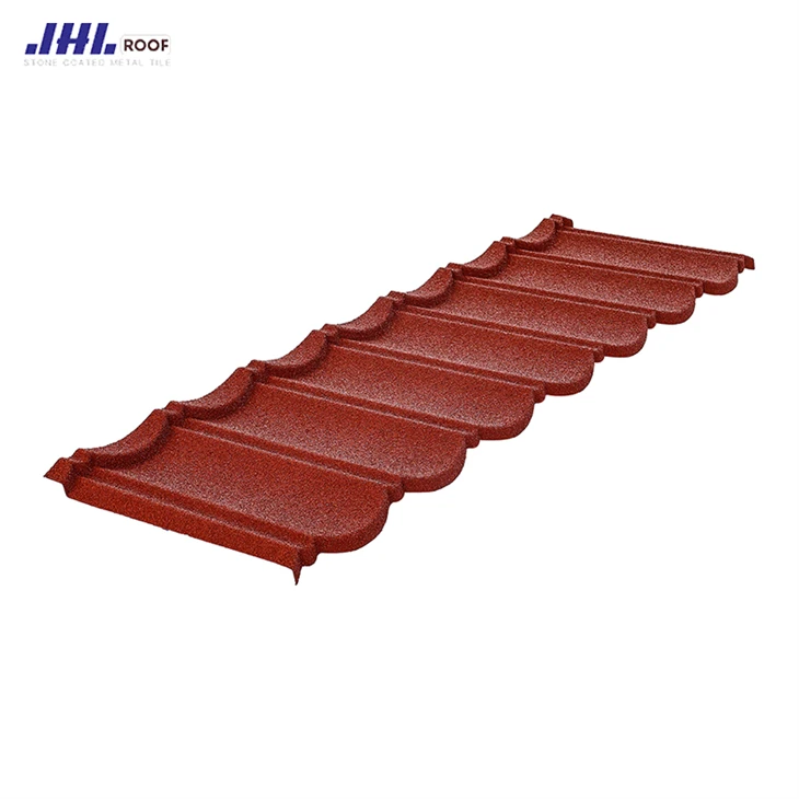 Traditional Style 0.4mm Lightweight Zinc Steel Galvalume Roof Tiles Stone Coated Metal Roofing Sheet For Apartment Use